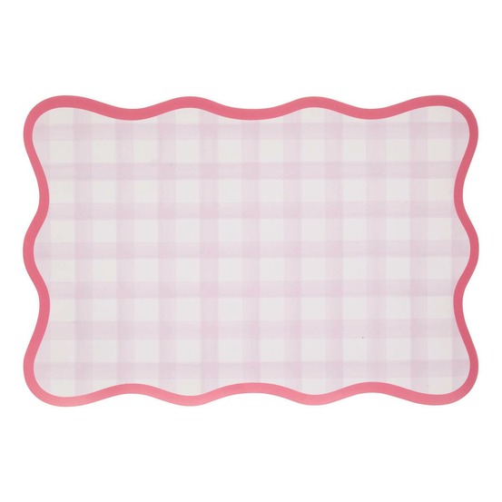 Set de table à carreaux fleur de rose 45x30cm