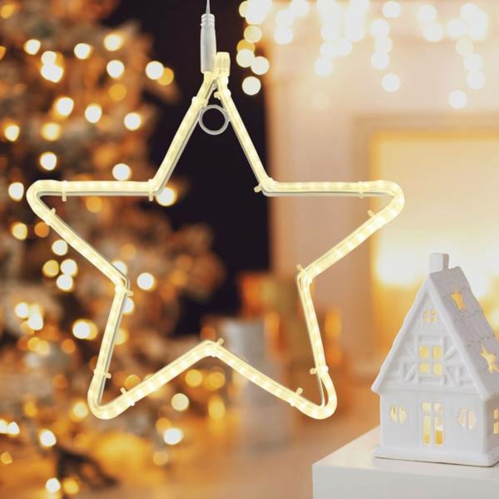 Etoile lumineuse 30cm 96 led blanc chaud flash extérieur 24v ip44 lotti