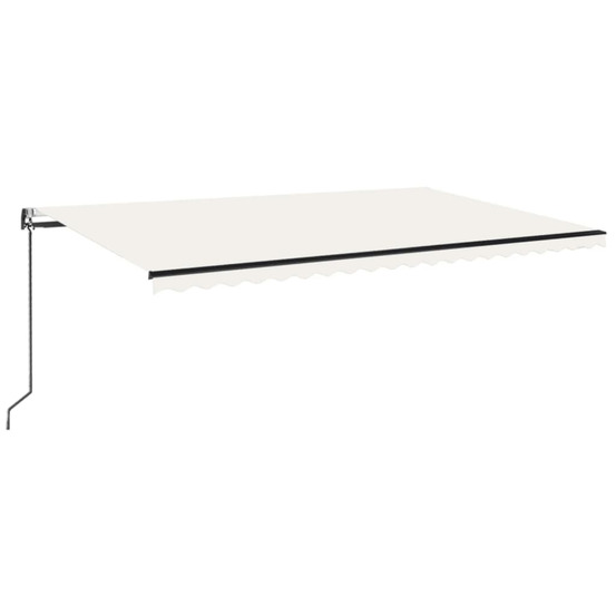 Auvent automatique avec capteur de vent et led 500x350 cm crème