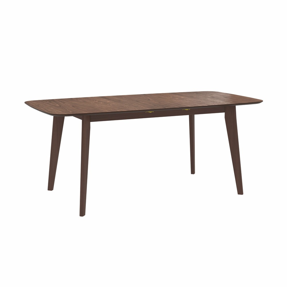 Oman-table rectangulaire 4/6 personnes extensible en bois foncé 150/180 cm