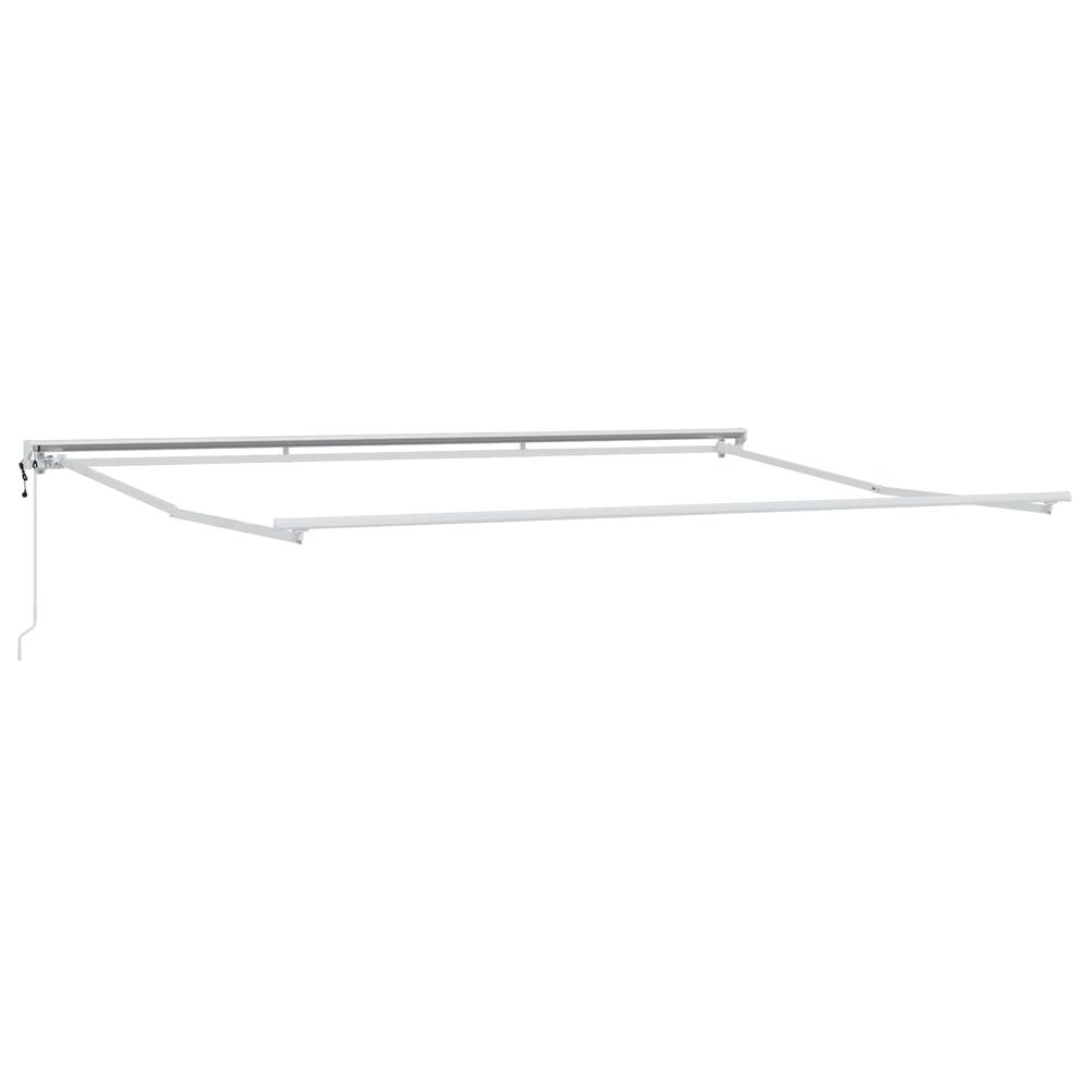 Cadre de store rétractable électrique blanc 4,5 × 3,5 m acier