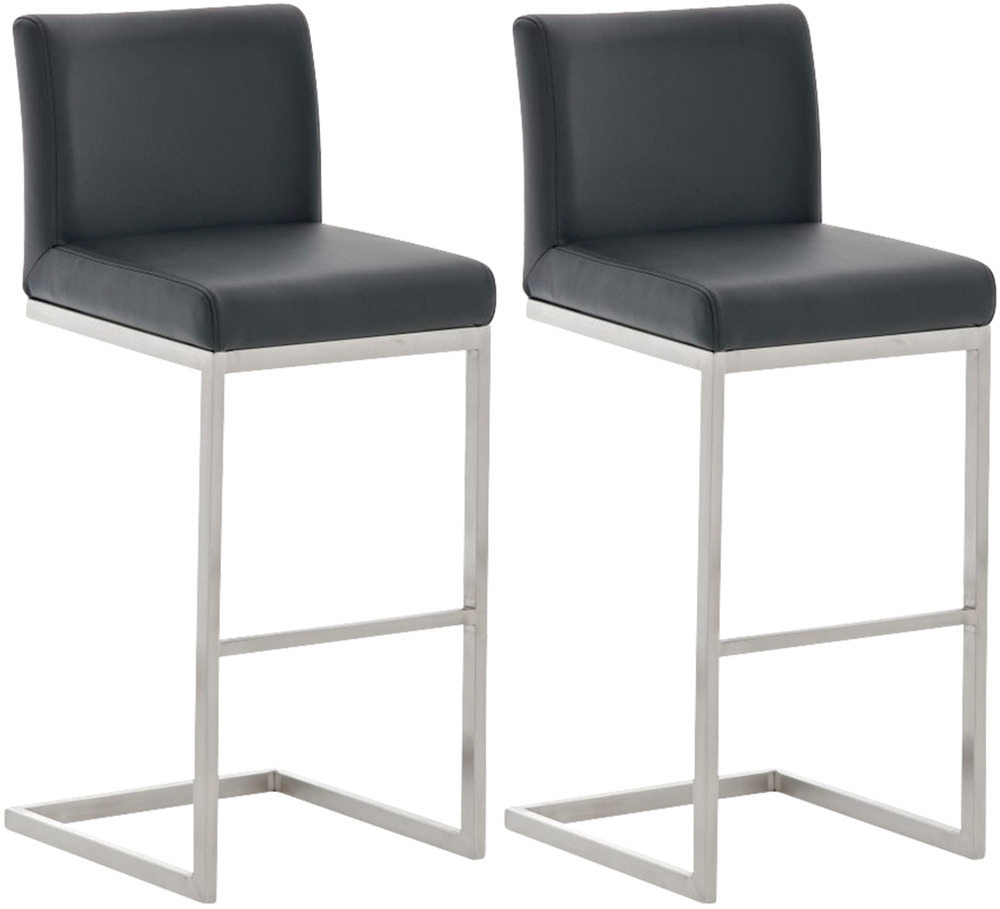 Lot de 2 tabourets de bar paros simili cuir