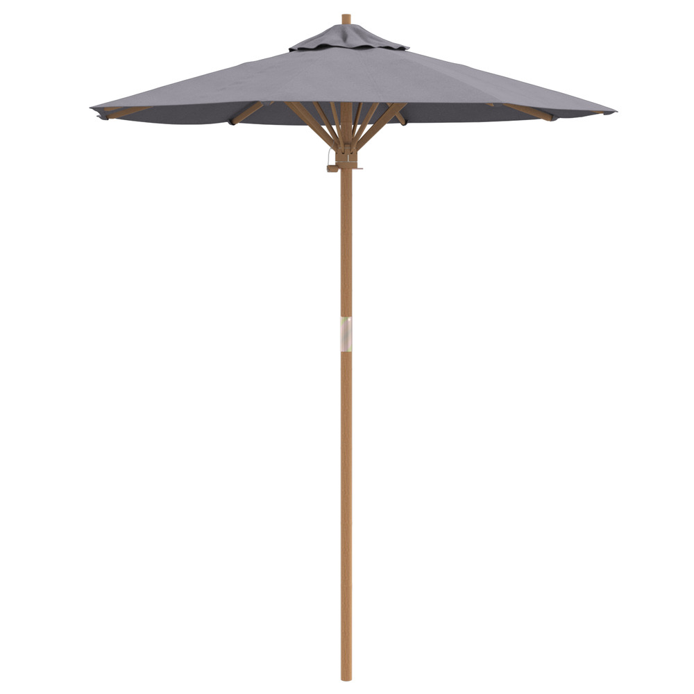 Parasol de jardin gris foncé 180x230 cm en bambou