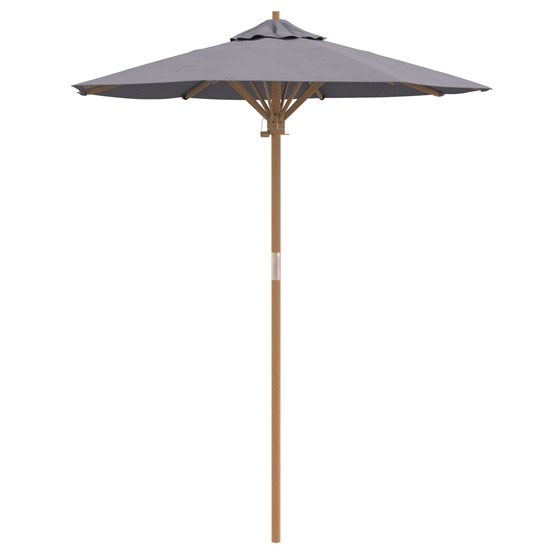 Parasol de jardin gris foncé 180x230 cm en bambou