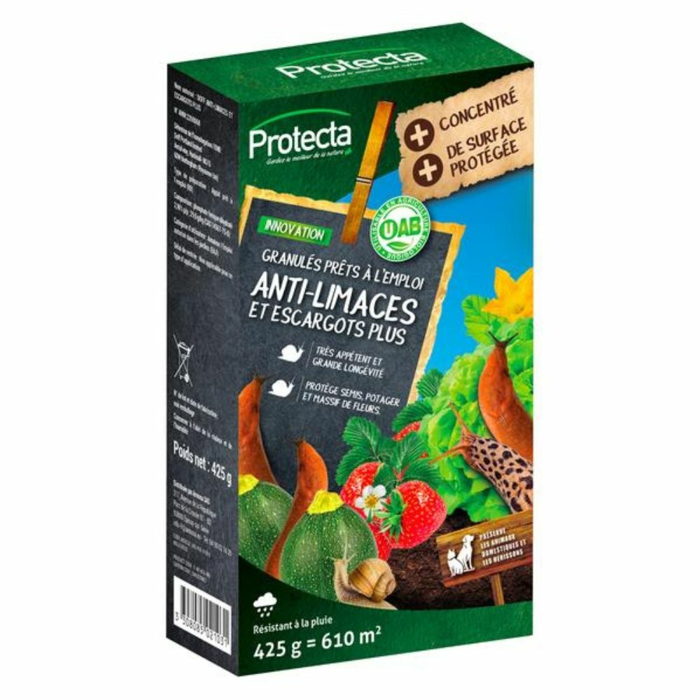Anti limaces et escargots plus - granulés concentrés 3% - 425g