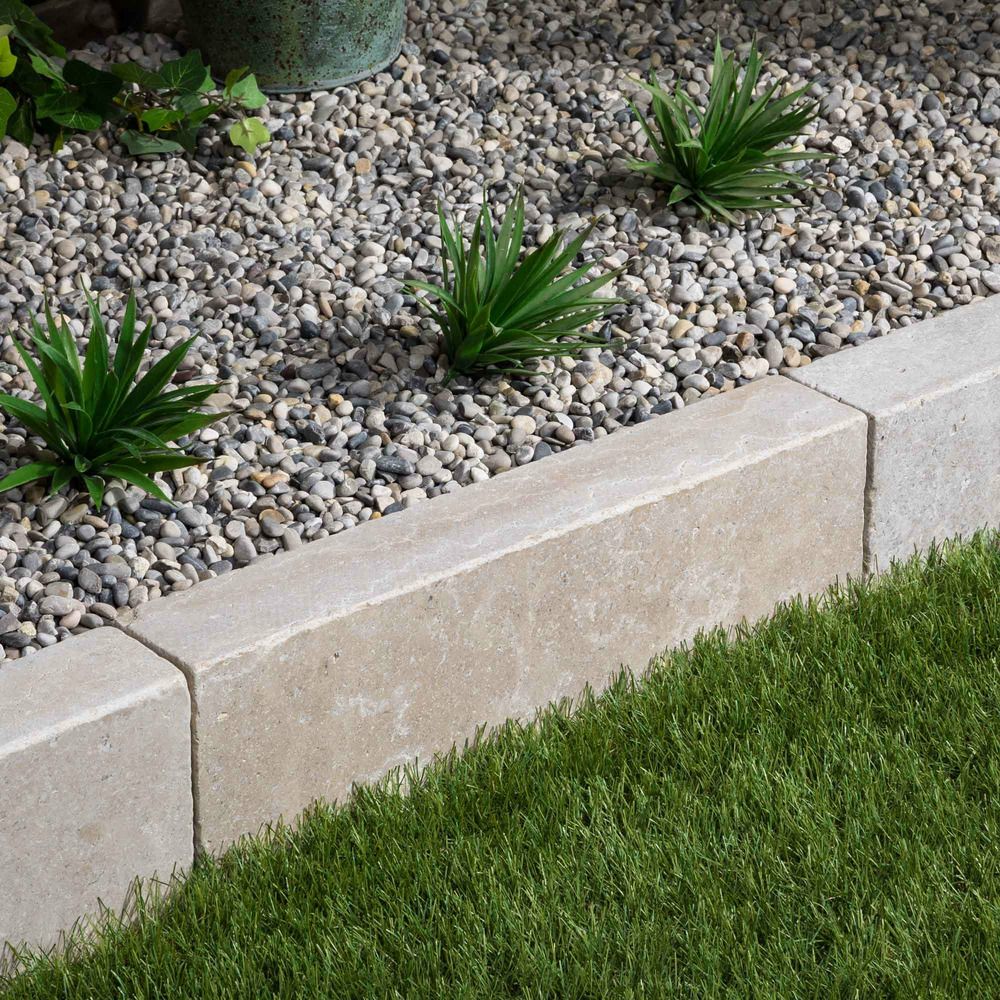 Bordure de jardin pierre d'egypte beige 50x15x8 cm (lot de 15 bordures soit 7,5 mètres) - ro'ma nature
