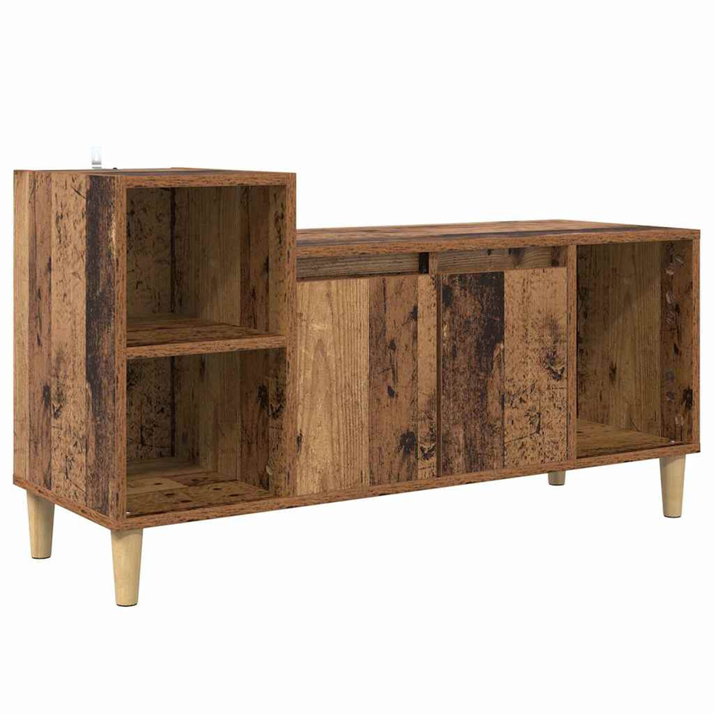 Meuble tv bois ancien 100 x 35 x 55 cm bois d'ingénierie