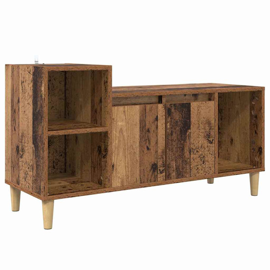 Meuble tv bois ancien 100 x 35 x 55 cm bois d'ingénierie
