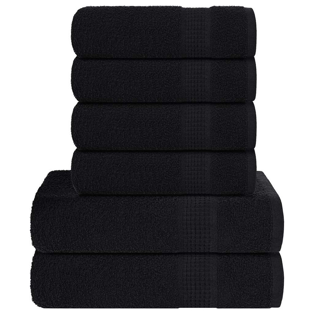 Ensemble de serviettes frogn 6 pcs noir 360 g/m²