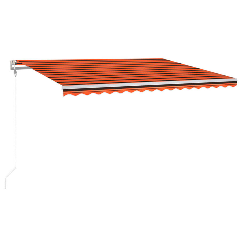 Auvent automatique capteur de vent/led 400x300 cm orange/marron