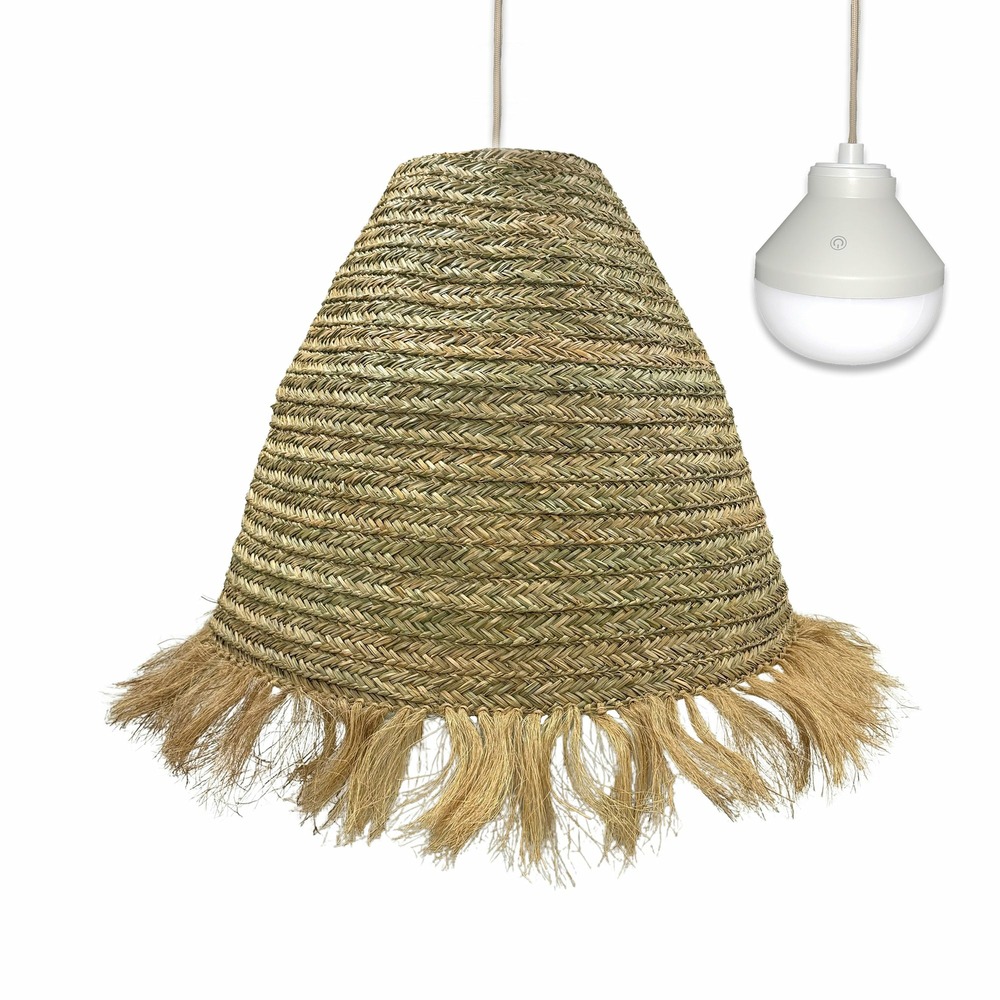 Suspension d'extérieur nomade anafi big beige jonc de mer d100 cm