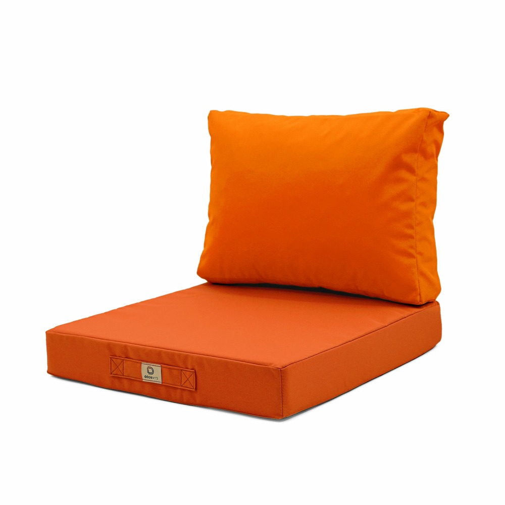 Coussins pour salon de jardin déhoussable 60x70cm orange