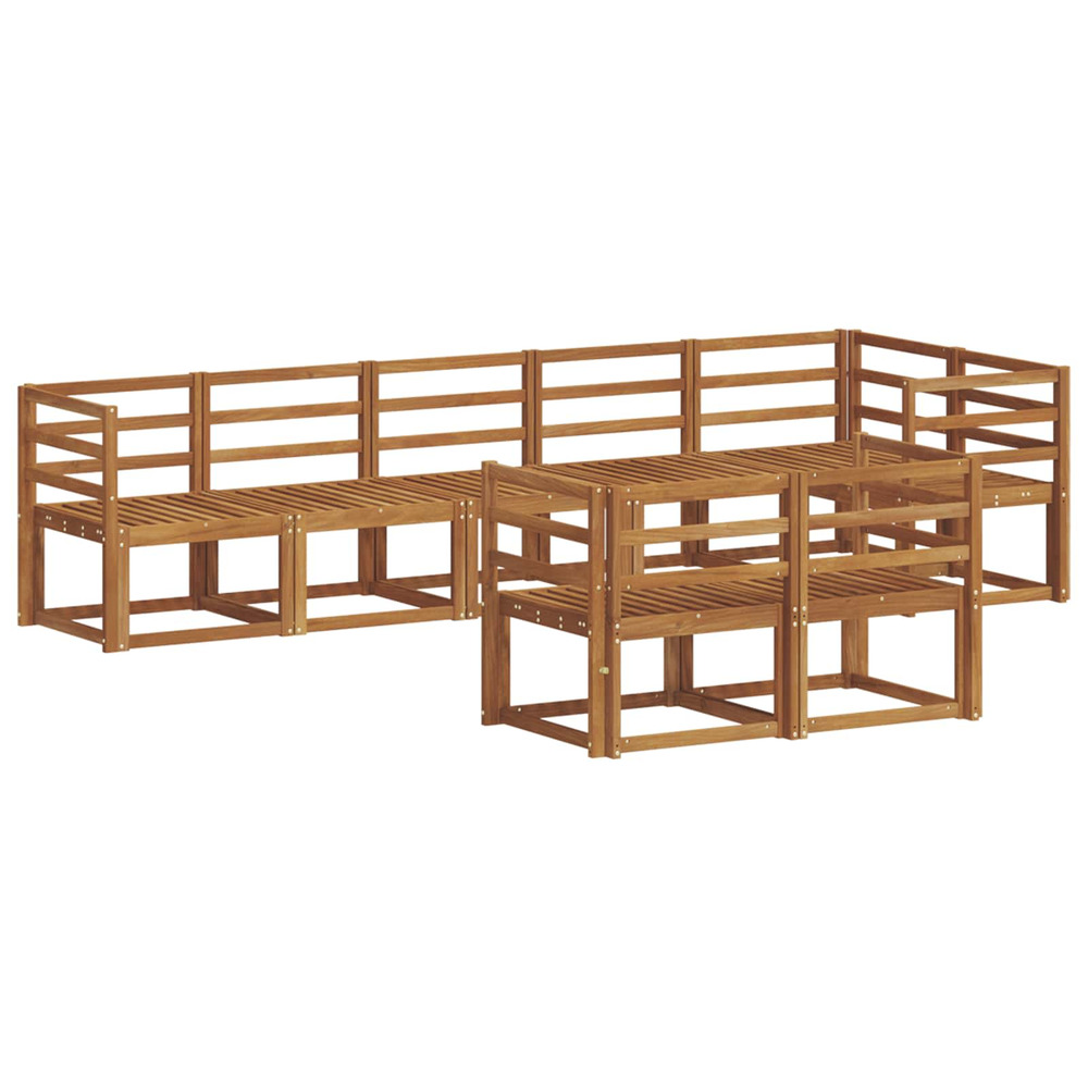 Ensemble de canapés d'extérieur 8 pcs naturel