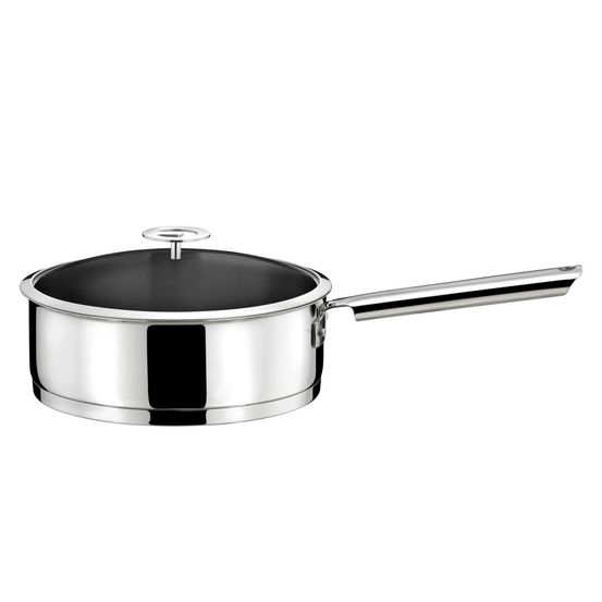 Elysée - sauteuse 24cm inox revêtue avec couvercle universel
