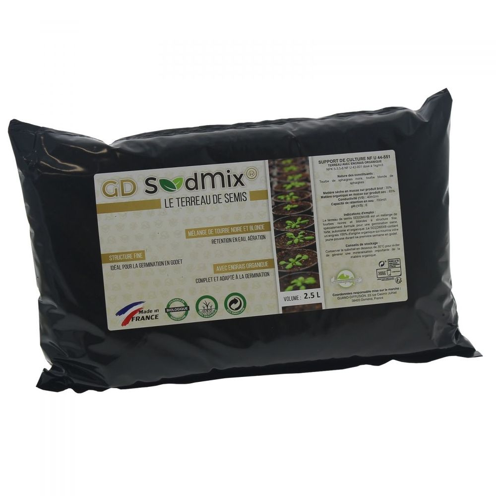 Seedmix - terreau de semis en sac de 2.5 litres