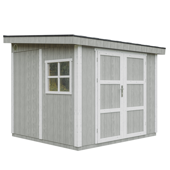 Abri de jardin qualité premium 5,9 m² - h231x248x294 cm - timbela m938-tundra grey
