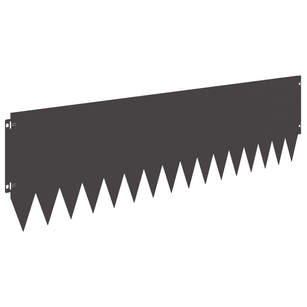 Bordure de pelouse avec bord supérieur plié 10 pc 103 x 30 cm