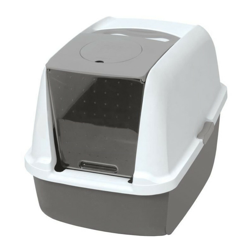 Maison de toilette bac a litiere pour chat - catit - airsift regular - systeme de filtration intégré - l. 57 x l. 39 x h. 46,5