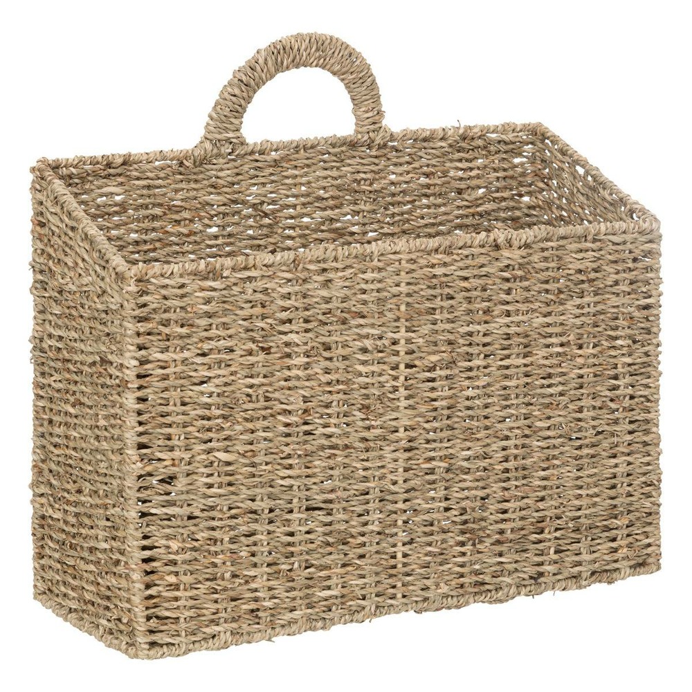 Panier à suspendre cora en paille & métal 37x14cm