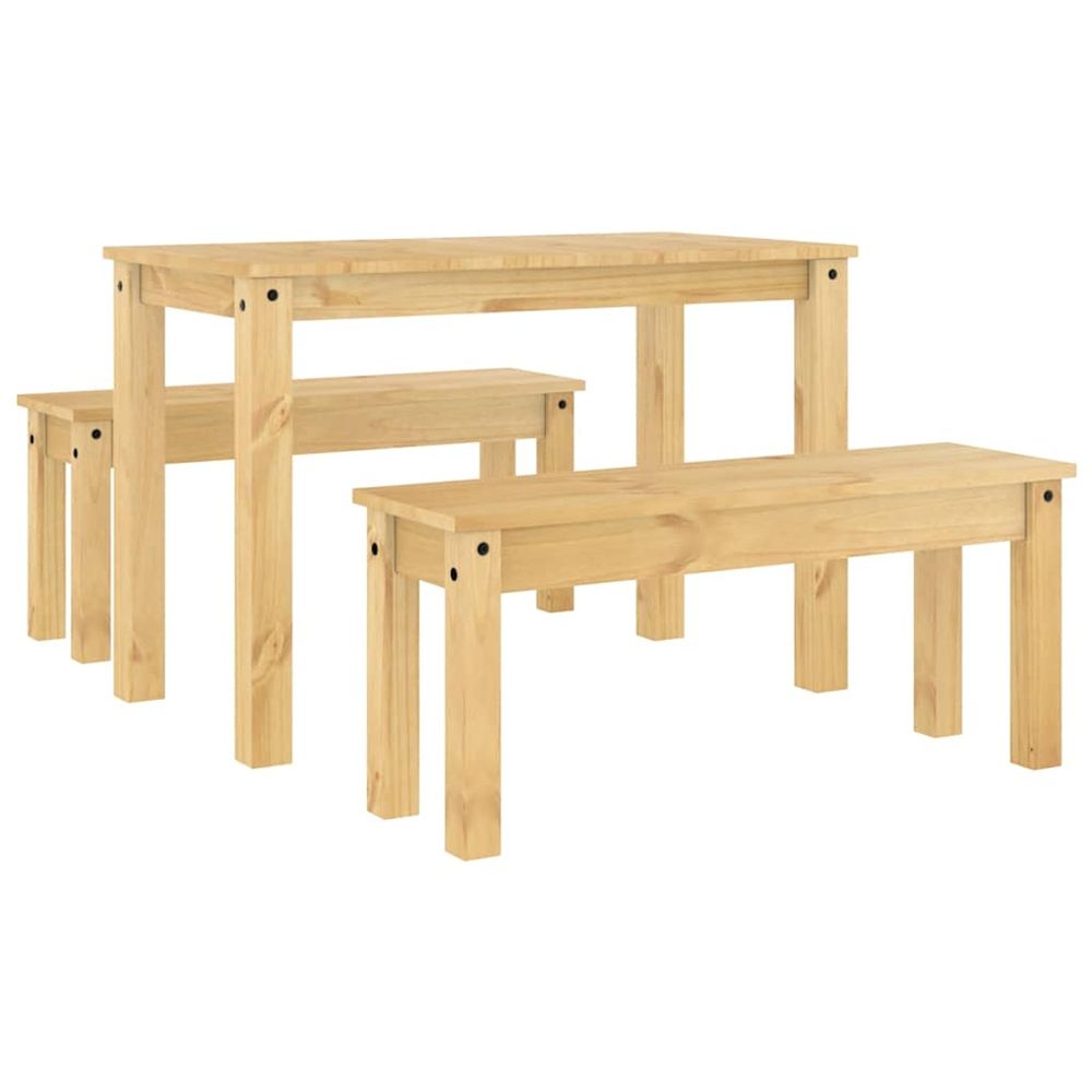 Ensemble à manger panama 3 pcs bois de pin massif