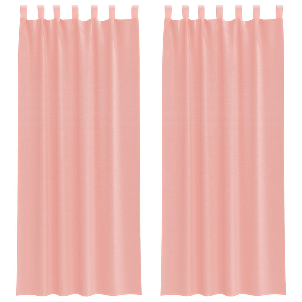 Rideaux en voile avec passe-tringles 2 pcs rose