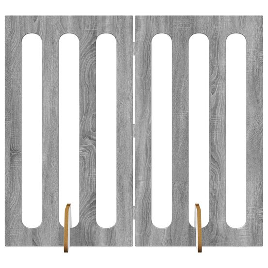 Clôture pliable pour animaux 2 pc sonoma gris bois d'ingénierie