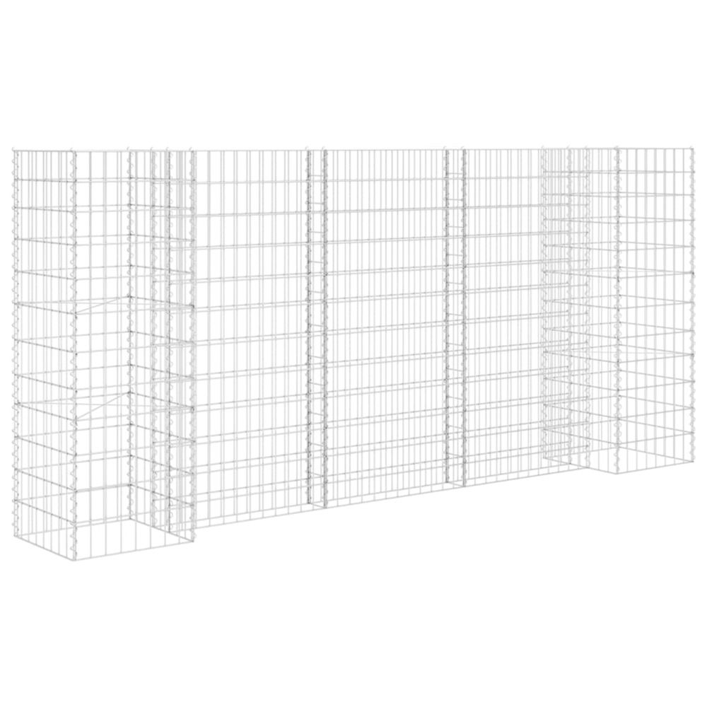 Jardinière à gabion en H Fil d'acier