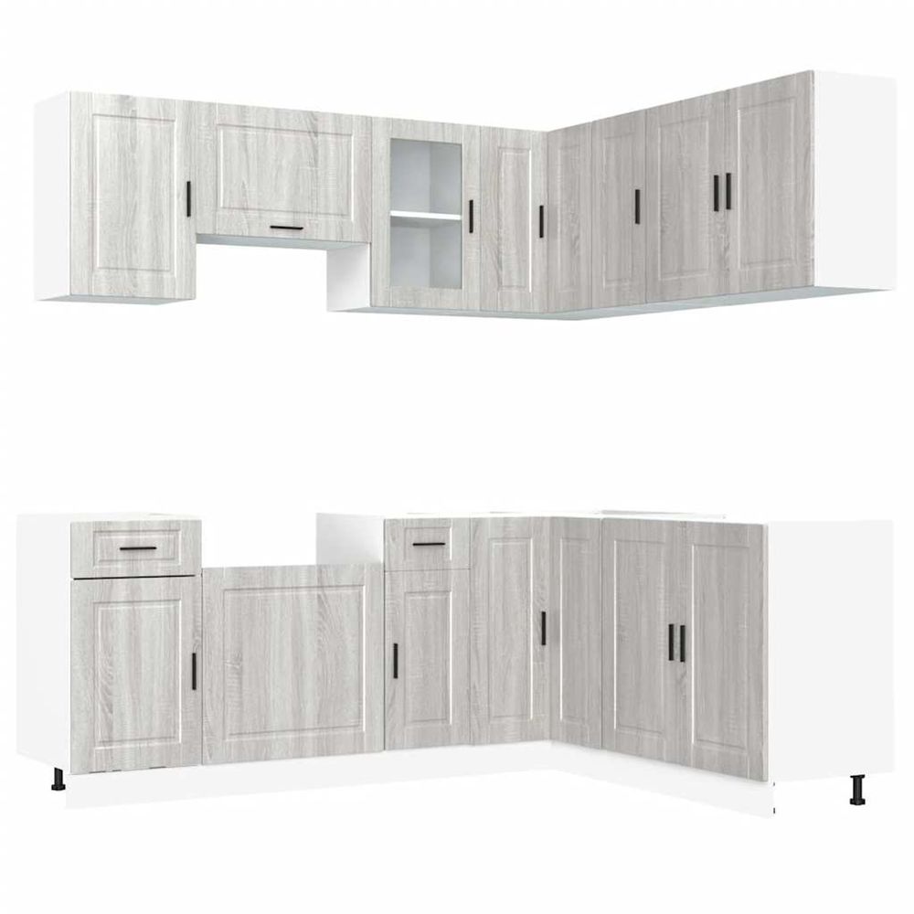 Ensemble d'armoires de cuisine 11 pcs porto bois d'ingénierie