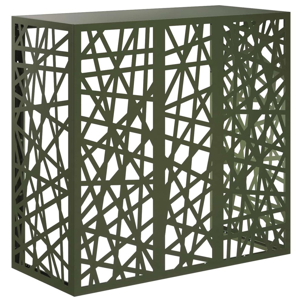 Housse de climatiseur vert olive 110 x 50 x 105 cm acier