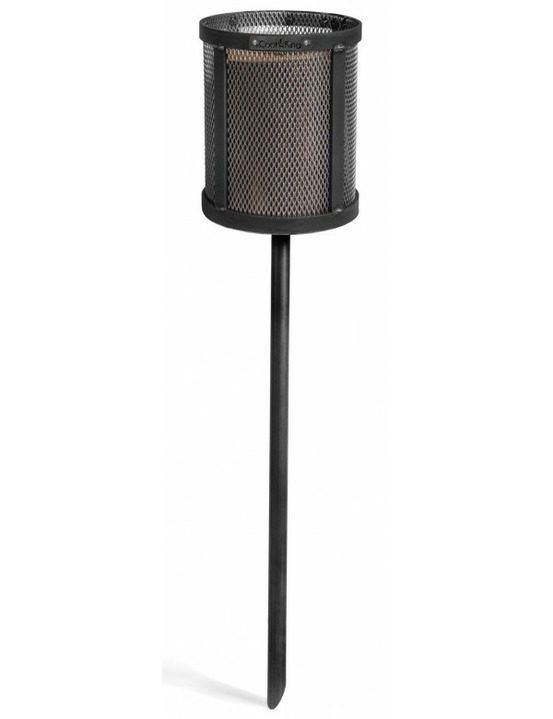 Lanterne à bougies de jardin bruno en acier noir 105cm