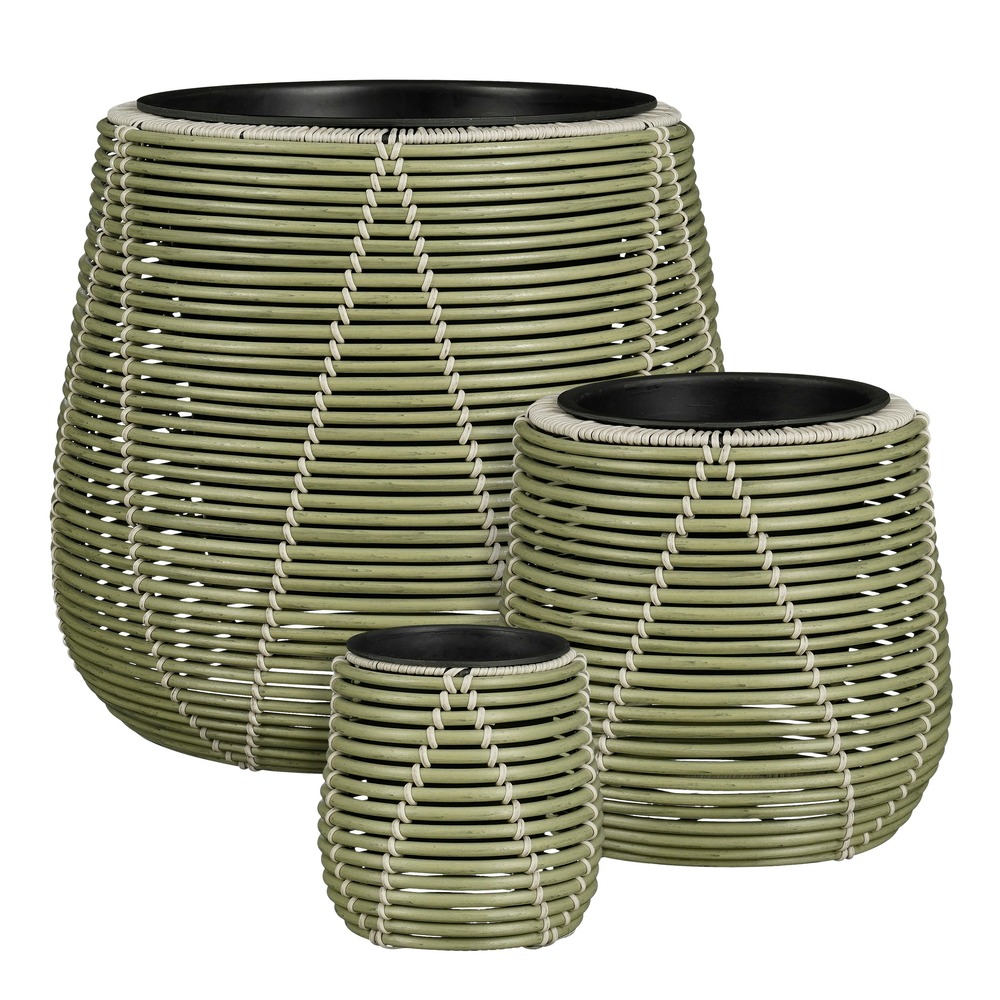 Mica decorations cancun pot de fleur – lot de 3 – pot plante pour fleurs et plantes intérieur – pot de fleur exterieur – plastique