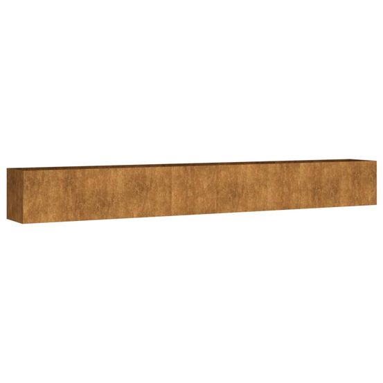 Jardinière bac lit surélevé plantes fleurs terrasse jardin de jardin 360 x 40 x 40 cm acier corten marron
