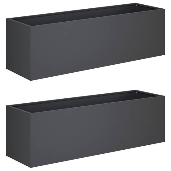 Cache-pot de jardin 2 pc anthracite 80 x 30 x 30 cm