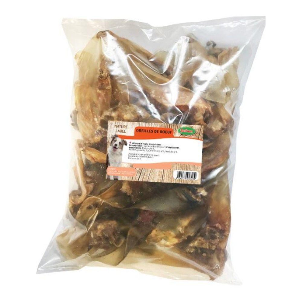 Oreilles de bœuf pour chien, sac de 50