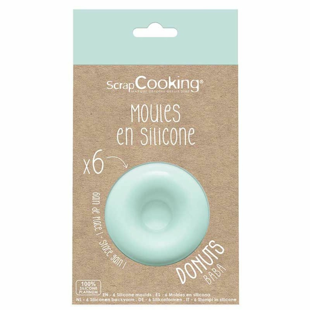 6 moules en silicone - donuts