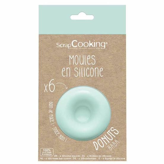 6 moules en silicone - donuts
