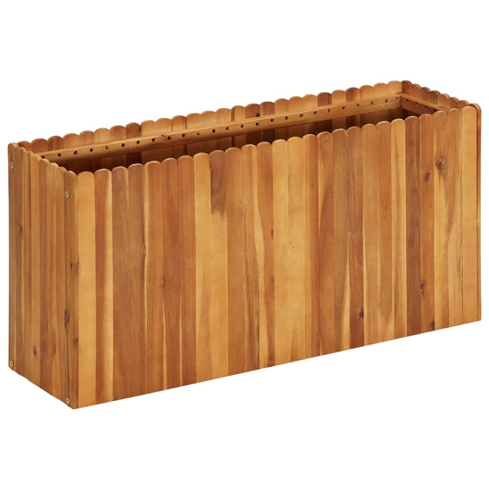 Lit surélevé de jardin 100x30x50 cm bois massif d'acacia