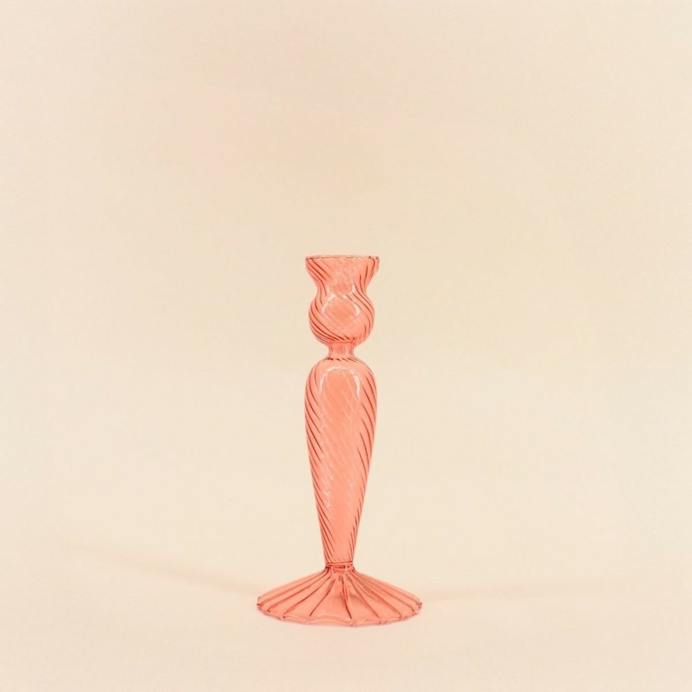 Bougeoir en verre 18cm, perlita