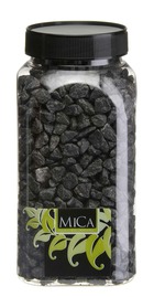 Mica decorations sable cailloux et coquillages steentjes - 1x1x20 cm - pierre - noir