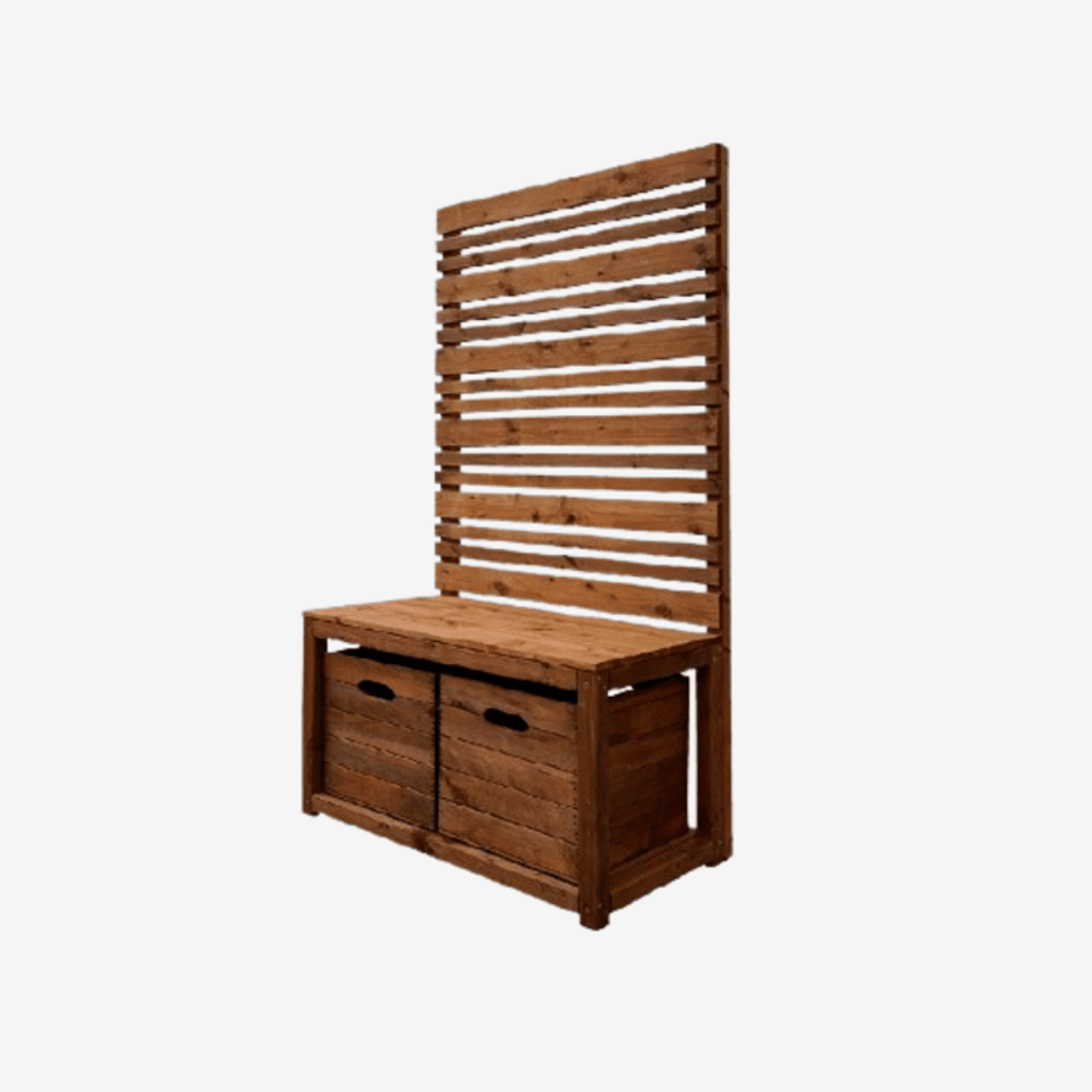 Banc de jardin brise-vue en bois