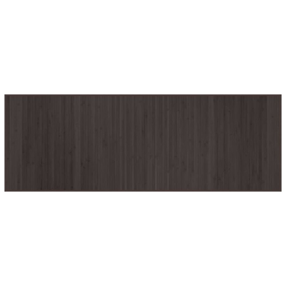 Tapis rectangulaire marron foncé 70x200 cm bambou