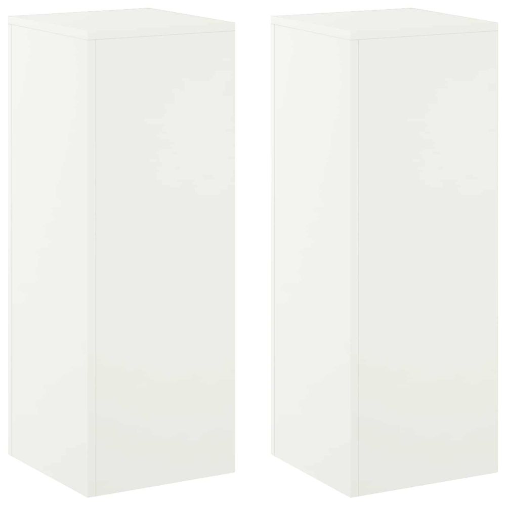 Support de plante 2 pcs blanc 30 x 30 x 80 cm acier