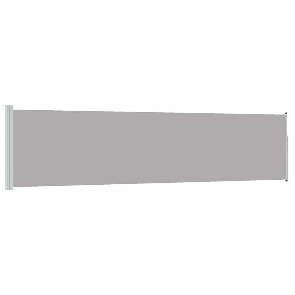 Auvent latéral rétractable de patio 117x514 cm gris