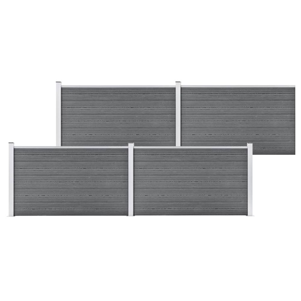 Clôture de jardin wpc 699x106 cm gris