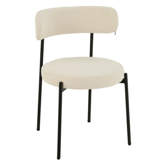 Chaise en tissu bouclé