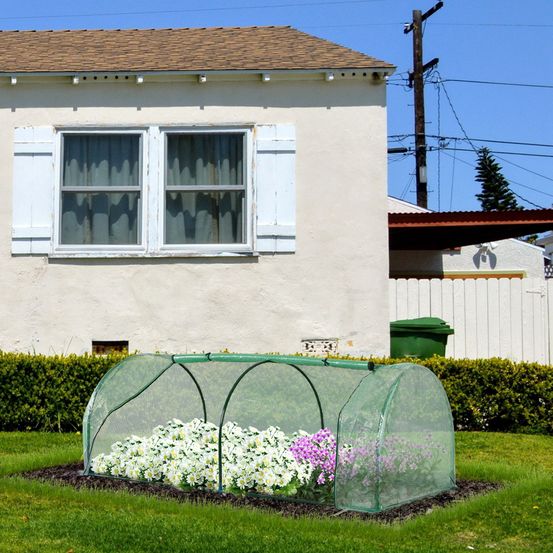 Serre de jardin acier et plastique 200 x 100 x 80 cm verte pour semis protection 4 saisons - comfortxl outdoor living