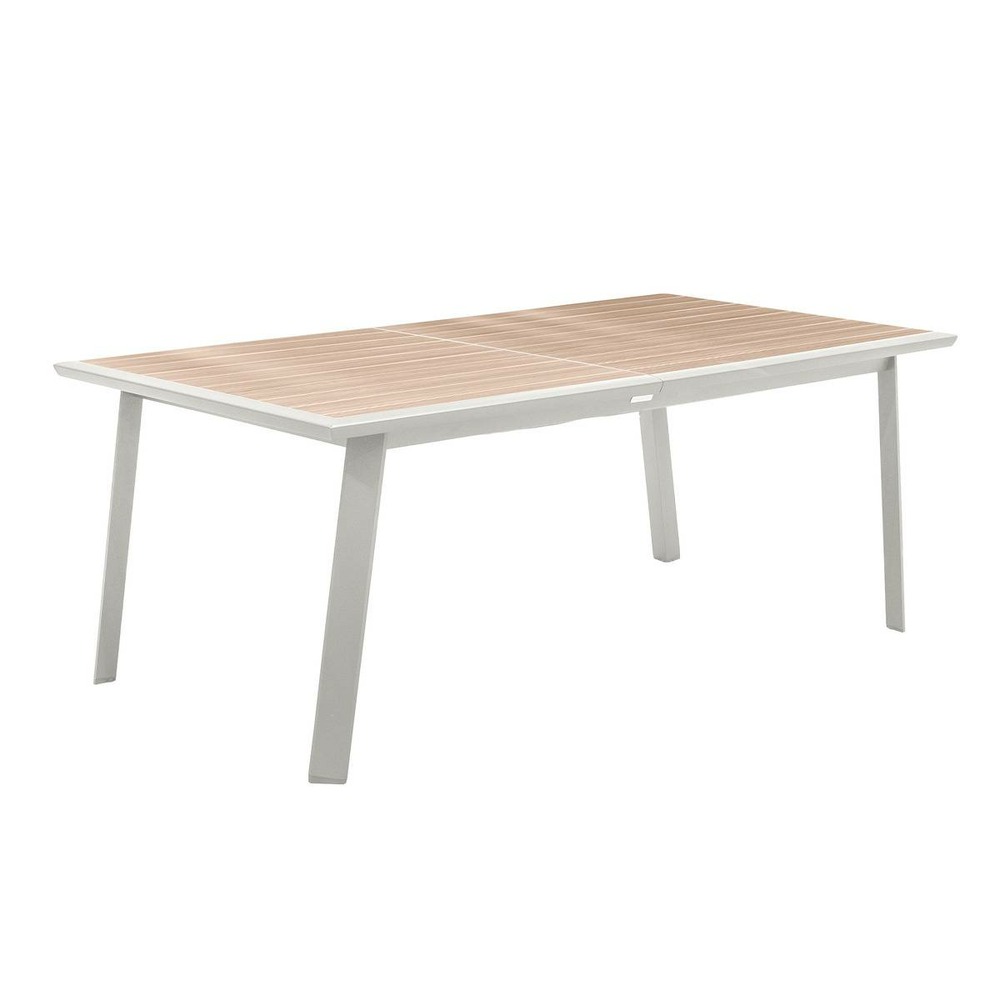 Table de jardin extensible pavane lin & blanc