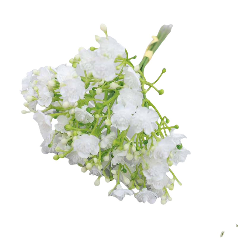 Bouquet de gypsophila artificielle - 12 tiges, ， fleurs blanches