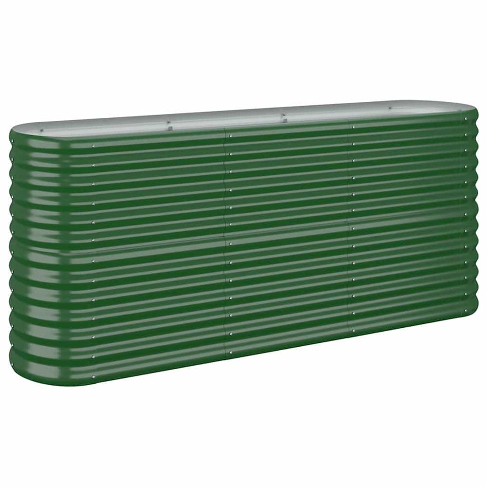 Lit surélevé de jardin acier galvanisé 152x40x68 cm vert