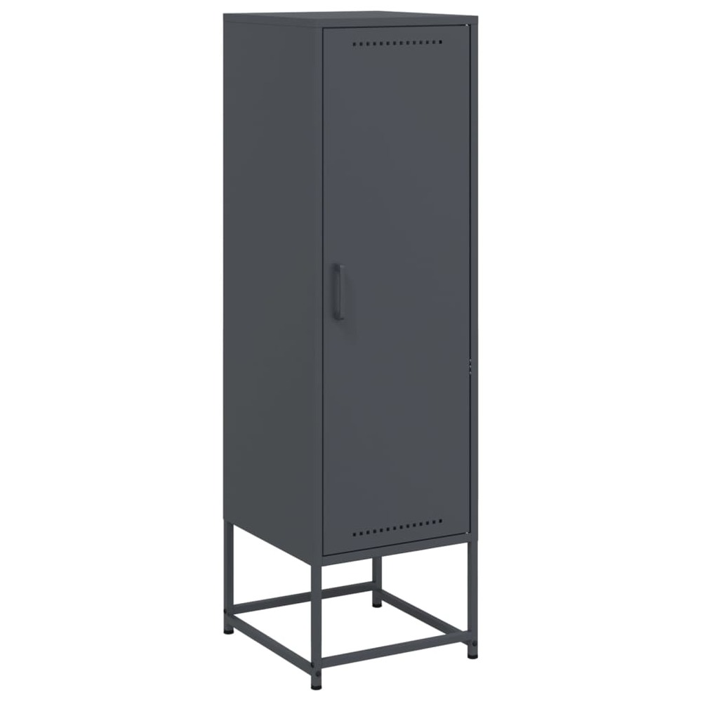 Buffet bahut commode armoire meuble de rangement organisateur cuisine salle de séjour salon haut 36 x 39 x 123 cm acier anthr